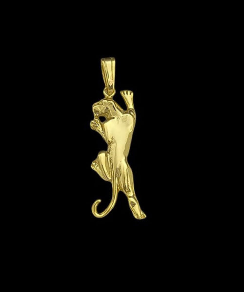 Pingente Jaguar m - Banhado a Ouro 18k