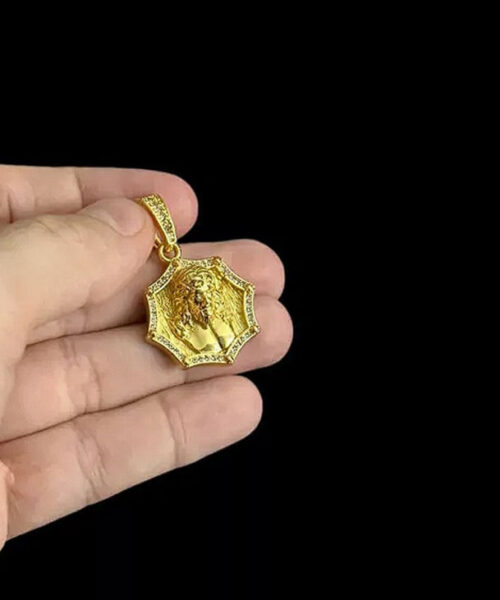Pingente Jesus Rosto m - Banhado a Ouro 18k