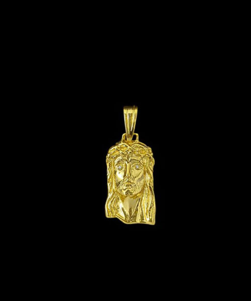 Pingente Rosto de Cristo p - Banhado a Ouro 18k