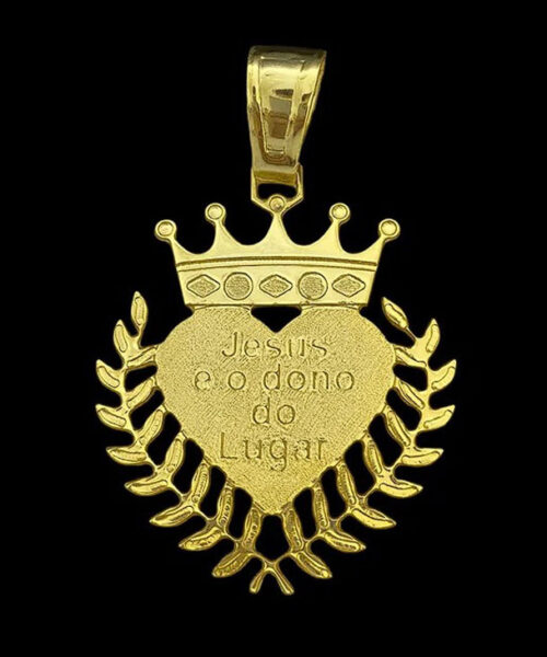 Pingente Jesus é o Dono Gg - Banhado a Ouro 18k