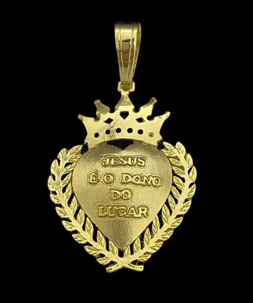 Pingente Jesus é o Dono Gg - Banhado a Ouro 18k