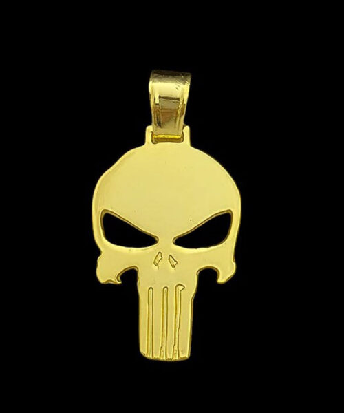 Pingente Justiceiro Gg - Banhado a Ouro 18k