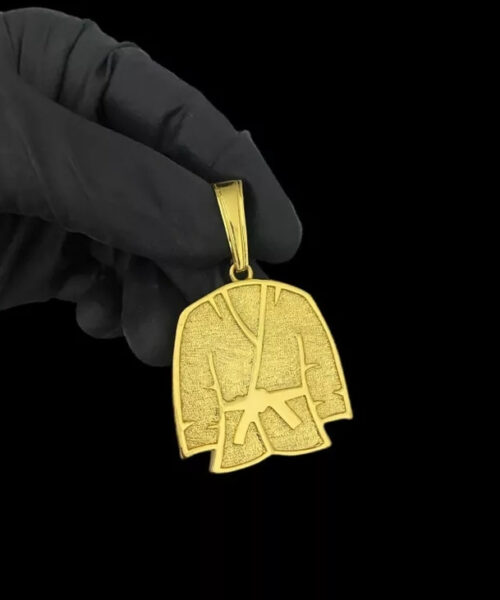 Pingente Kimono Faixa Preta g - Banhado a Ouro 18k