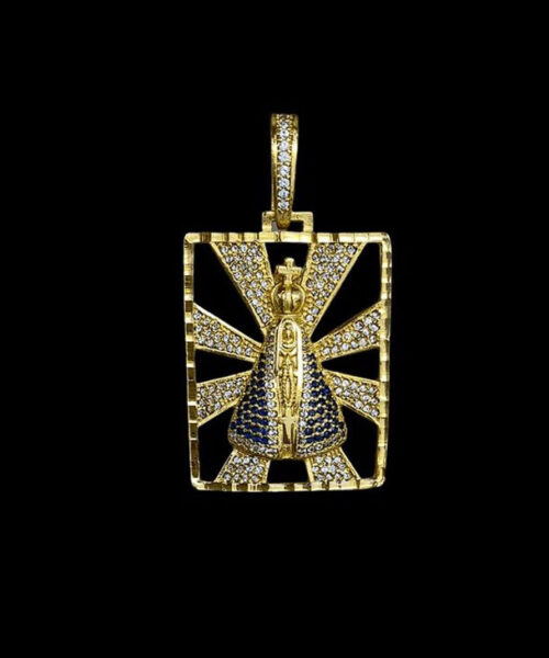 Pingente Nossa Senhora g - Banhado a Ouro 18k