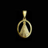 Pingente Nossa Senhora Oval Fio P – Banhado A Ouro 18K P