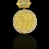 Pingente Personalizado Alyn 777 Banhado A Ouro 18K Preto