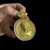 Pingente Personalizado Jesus Cristo Coroa Banhado A Ouro 18K Preto
