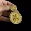 Pingente Personalizado Sao Jorge Banhado A Ouro 18K Preto