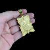 Pingente Sao Jorge Banhado A Ouro 18K Pretoo