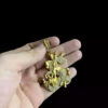 Pingente Sao Jorge Cravejado 3D Gg Banhado A Ouro 18K Preto