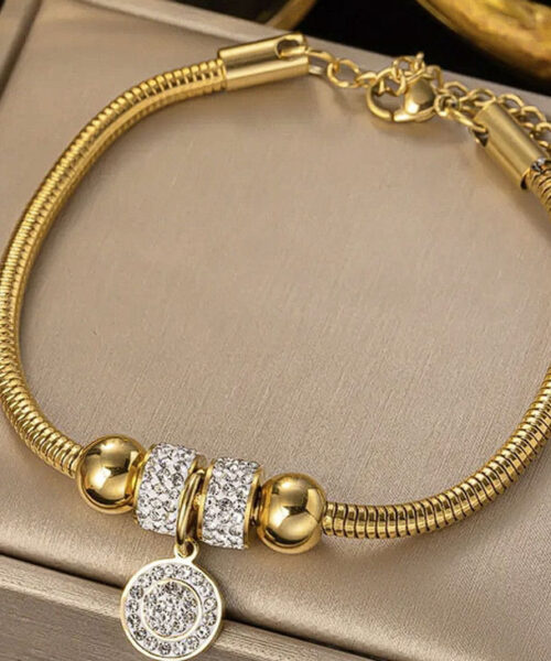 Pulseira Bracelete Feminino - Banhado a Ouro 18k