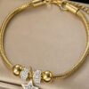 Pulseira Bracelete Feminino Banhado A Ouro 18K 2