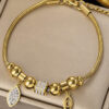 Pulseira Bracelete Feminino Banhado A Ouro 18K P