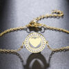 Pulseira Coracao Feminina Banhada A Ouro 18K 2