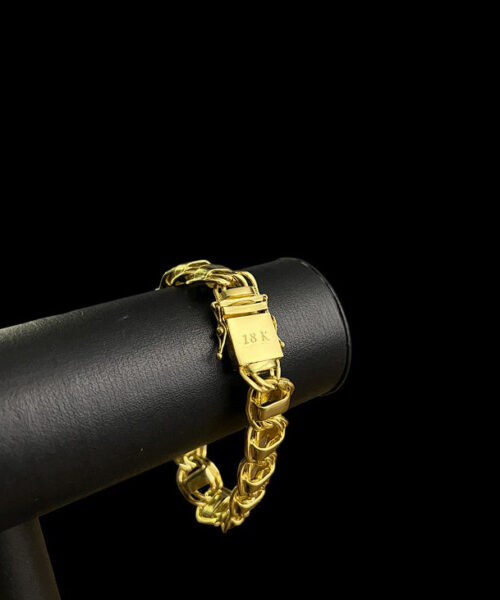 Pulseira Dubai 15mm - Banhado a Ouro 18k
