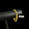 Pulseira Dubai Cravejado 15Mm Banhado Ouro 18K Preto