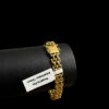 Pulseira Elo Americano 10Mm Banhado Ouro 18K Preto
