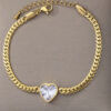 Pulseira Feminina Coracao Banhada A Ouro 18K 2 1