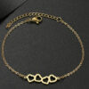 Pulseira Feminina Coracoes Banhada A Ouro 18K 2