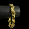 Pulseira Friso S 16Mm Fecho Jesus Cristo Banhado A Ouro 18K Preto