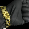 Pulseira Friso S 16Mm Fecho Sao Jorge Banhado A Ouro 18K S