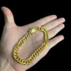Pulseira Grumet 11Mm Com Gravacao 750 No Fecho Banhado A Ouro 18K Preto
