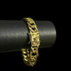 Pulseira Grumet 15Mm Grumet Fecho Sao Jorge Banhado A Ouro 18K Preto