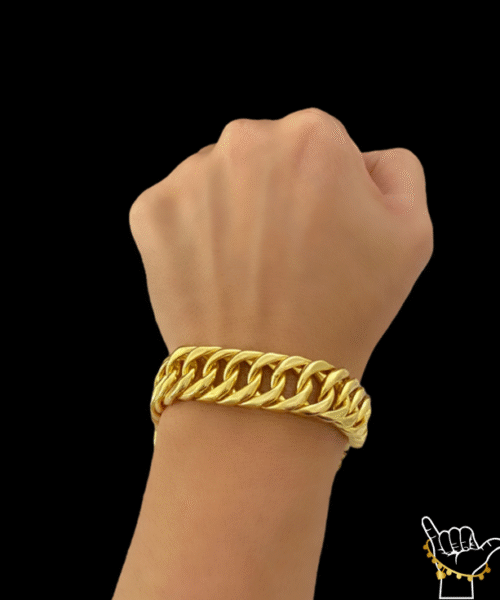 Pulseira Grumet Oca 18mm - Banhado a Ouro 18k