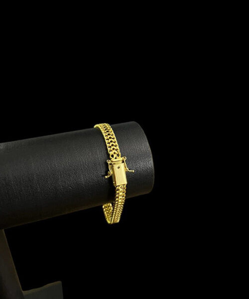 Pulseira Lacraia 8mm - Banhado a Ouro 18k