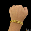Pulseira Romana Oca 10Mm Banhado A Ouro 18K