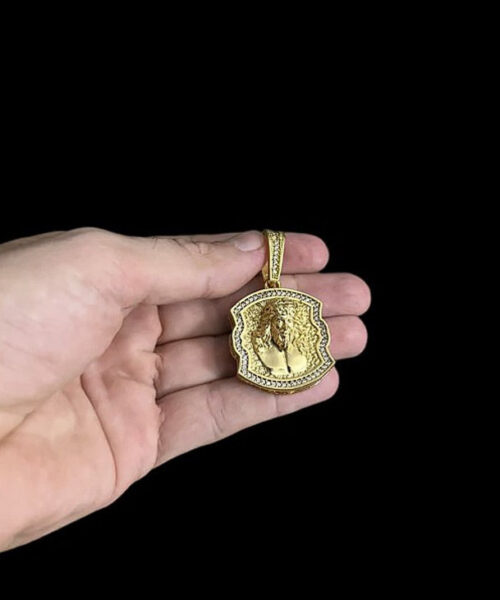 Pingente 3d Jesus Cristo g - Banhado a Ouro 18k