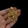 Pingente Arvore Da Vida Banhado A Ouro 18K P