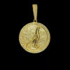 Pingente Galo Cravejado Banhado A Ouro 18K Preto