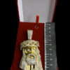 Pingente Jesus Cravejado Banhado A Ouro 18K Preto