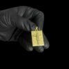 Pingente Jesus Oracao Banhado A Ouro 18K Preto