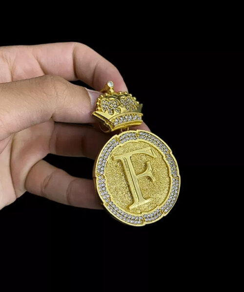 Pingente Personalizado Letra Inicial Gg - Banhado a Ouro 18k