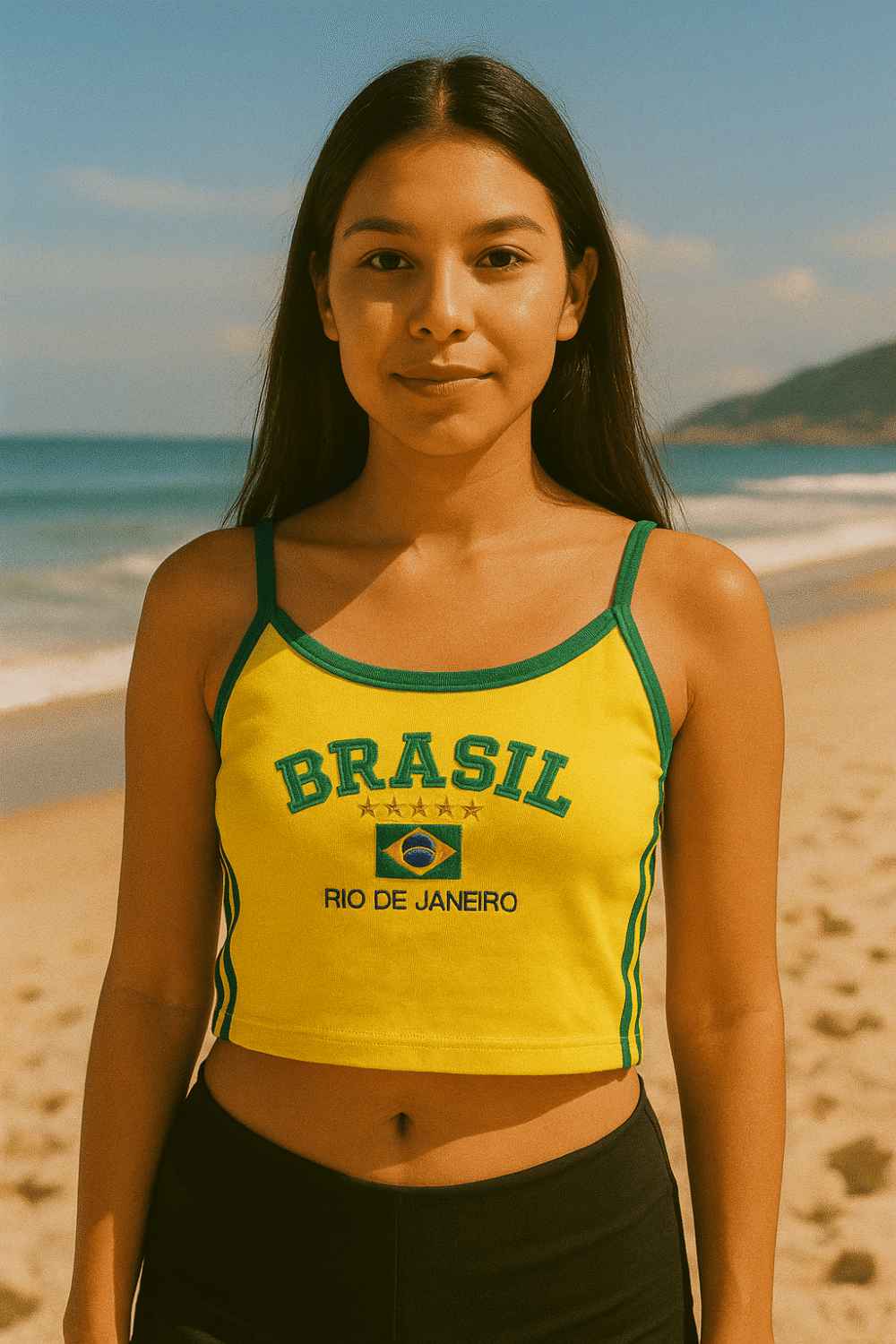 Camisa Do Brasil Suplex Bordada Retrô - Imagem 13