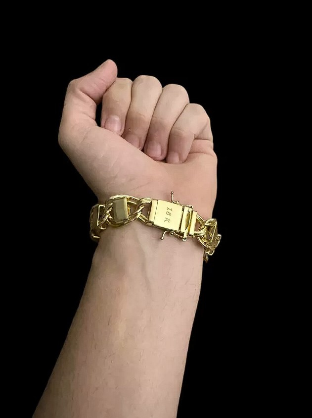 Pulseira 17Mm Dubai Banhado A Ouro 18K2 1