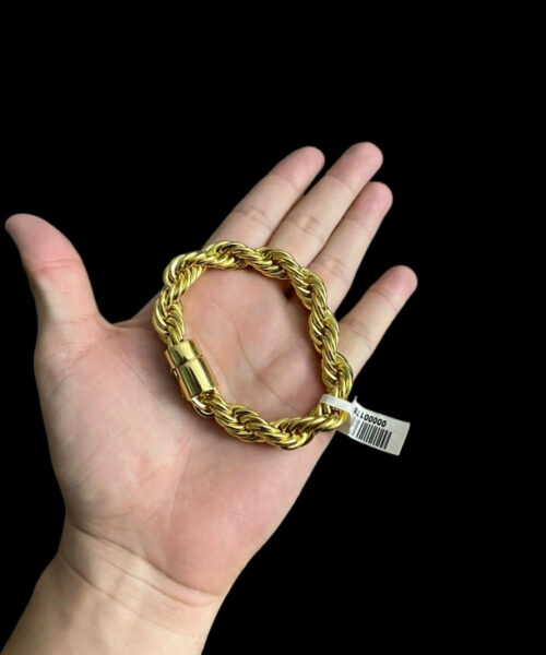Pulseira Baiano 10mm - Banhado a Ouro 18k