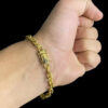 Pulseira Cadeado 6Mm Fecho Especial Nossa Senhora Banhado A Ouro 18K Preto