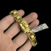 Pulseira Dubai 15Mm Fecho Especial Jacare Banhado A Ouro Preo