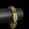 Pulseira Dubai 17Mm Fecho Nossa Senhora Banhado A Ouro 18K Preto