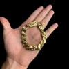 Pulseira Friso S Miami 13Mm Banhado A Ouro 18K Preta