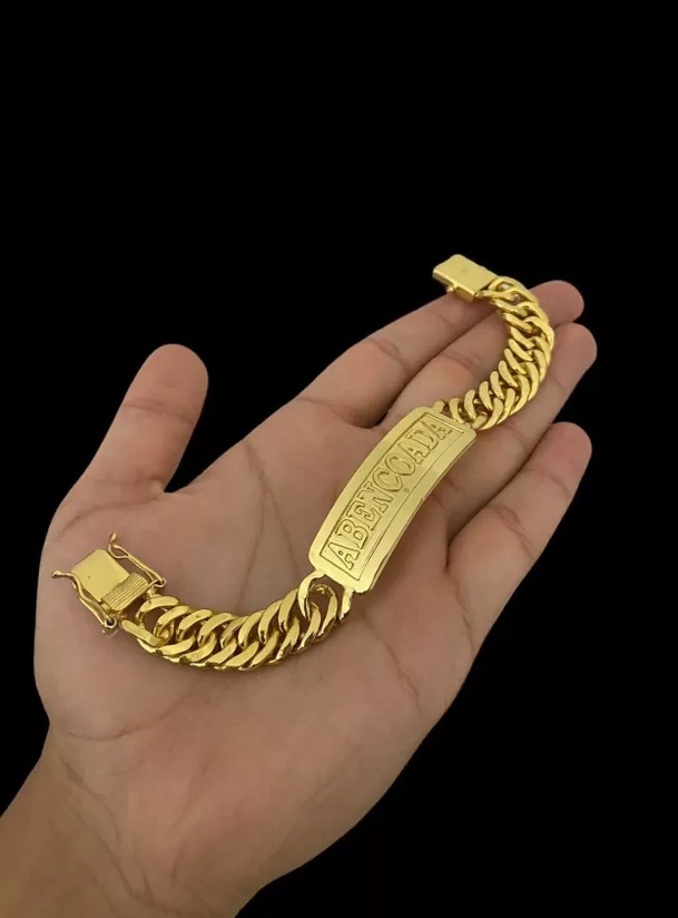 Pulseira Grumet 13Mm Abencoad Banhado A Ouro 18K