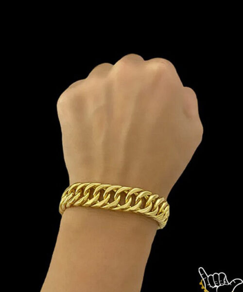 Pulseira Grumet Oca 15mm - Banhado a Ouro 18k