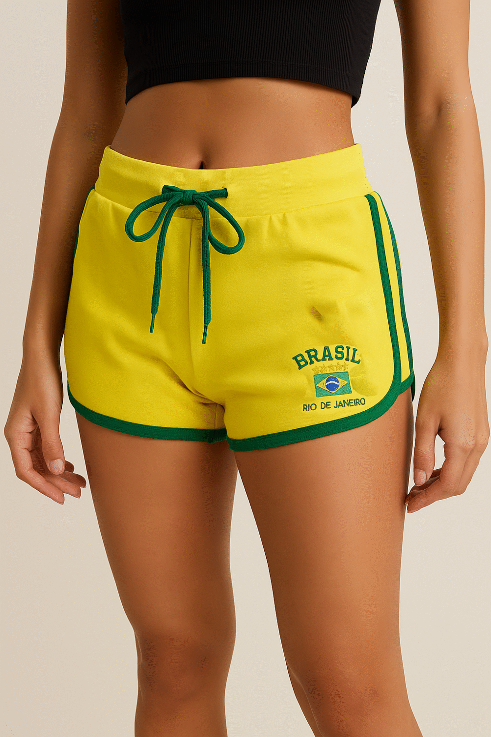 Shorts Do Brasil Bordada Retrô - Imagem 3