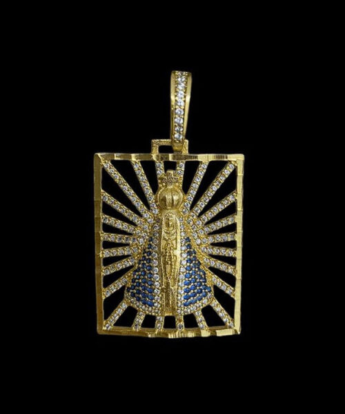 Pingente Nossa Senhora g - Banhado a Ouro 18k