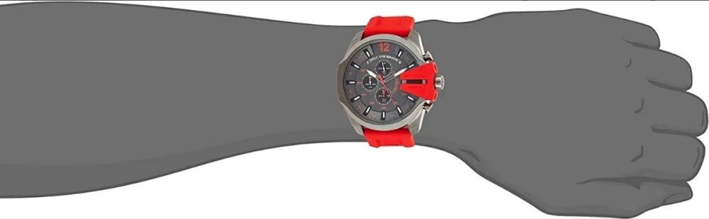 Relógio Diesel Dz4427 10 Bar Red Mega Chief 100% Original - Imagem 4