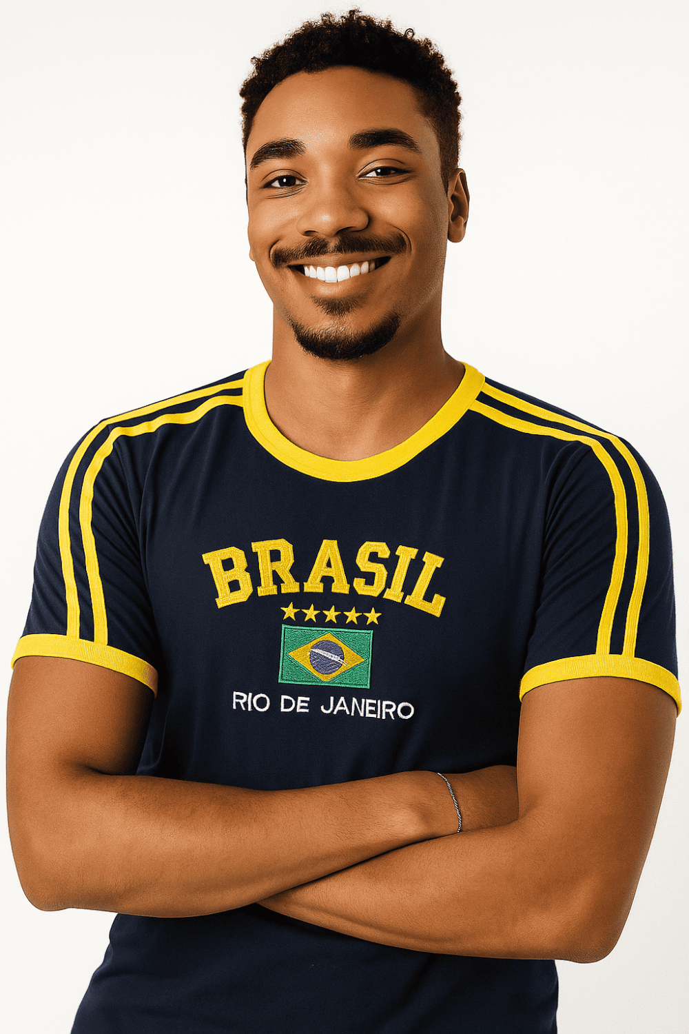 Camisa Do Brasil Bordada Adulto Unissex - Imagem 45