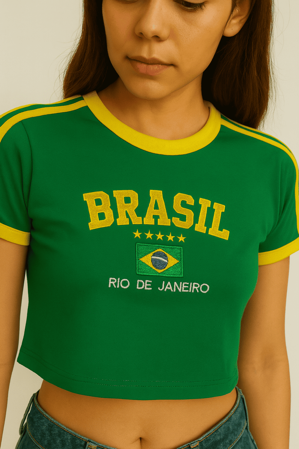 Cropped Do Brasil Bordada Retrô - Imagem 28